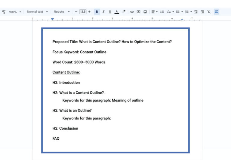 Content Outline